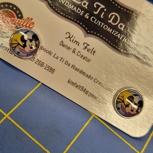 DIsney Mickey Mouse Vampire 0.25" Circle Earrings Studs Hypoallergenic